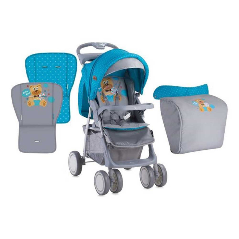 LORELLI BERTONI KOLICA FOXY SA NAVLAKOM BLUE&GREY HELLO BEAR