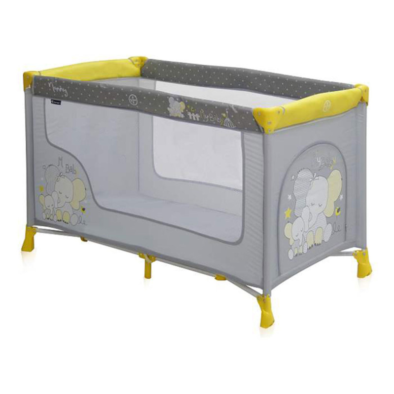 LORELLI KREVET TORBA NANNY 1 NIVO YELLOW ELEPHANTS