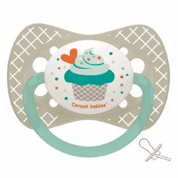 CANPOL VARALICA SILIKON SYMMERTRICAL 0-6M CUPCAKE- GREY 
