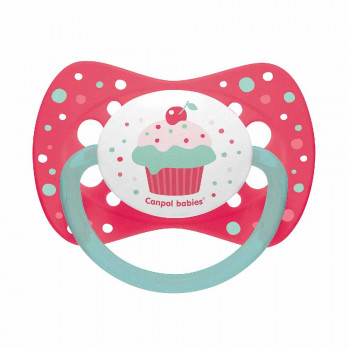 CANPOL VARALICA SILIKON SYMMERTRICAL 0-6M CUPCAKE  - PINK 