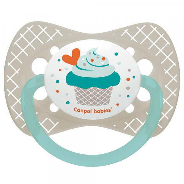 CANPOL VARALICA SILIKON SYMMERTRICAL 6-18M CUPCAKE  - GREY 