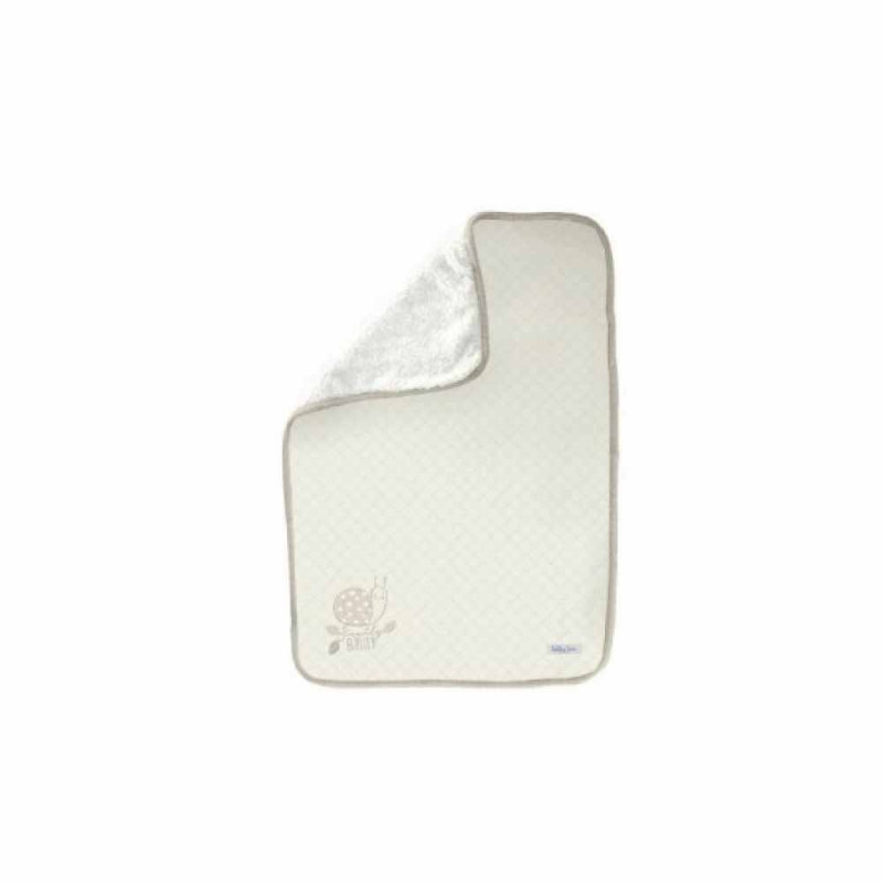 KIKKA BOO LUXURY CORAL FLEECE/SHERPA CEBENCE - IVORY SNAIL
