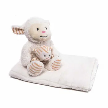 KIKKA BOO  GIFT SET SHEEP IGRACKA AND CEBENCE - IVORY 