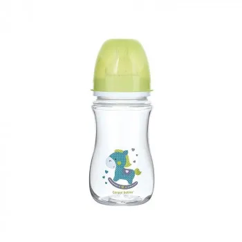 CANPOL BABY FLASICA 240ML SIROKI VRAT, ANTIKOLIK - EASY START- TOYS GREEN HORSE 