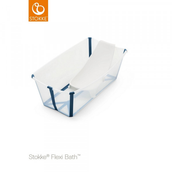 STOKKE KADICA SA PODLOGOM SET FLEXI BATH TRANSPARENT BLUE 