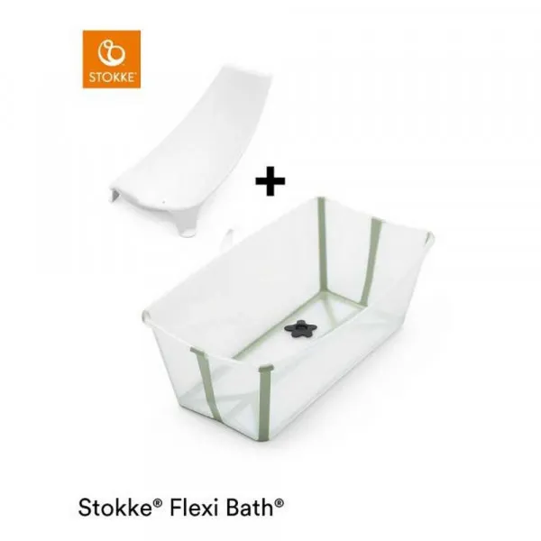 STOKKE KADICA SA PODLOGOM SET FLEXI BATH TRANSPARENT GREEN 