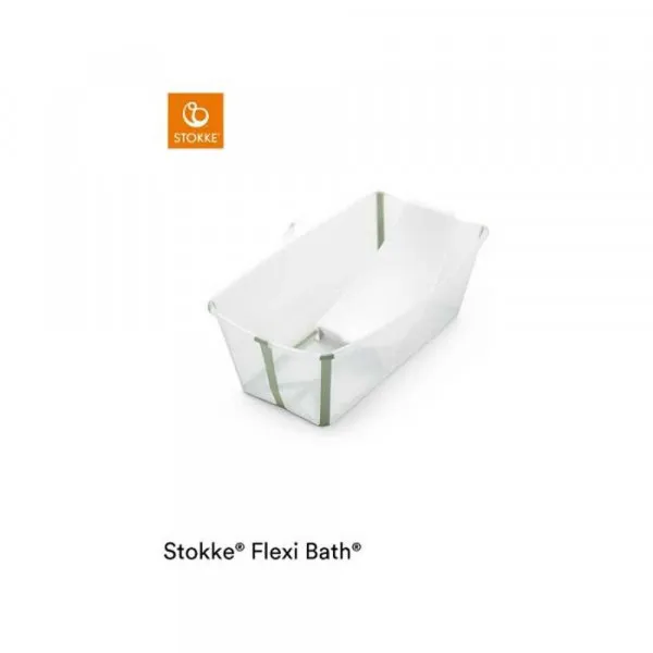 STOKKE KADICA SA PODLOGOM SET FLEXI BATH TRANSPARENT GREEN 