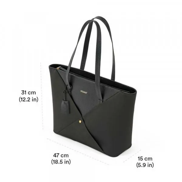 STOKKE TORBA X CHANGING BAG SIGNATURE BLACK 