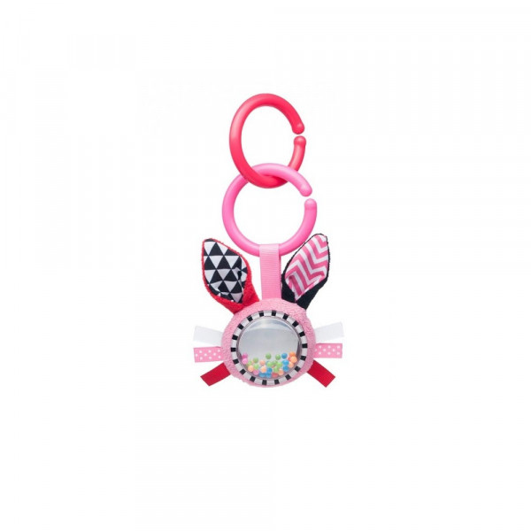 CANPOL BABY PLISANA IGRACKA SA ZVECKOM 68/058 ZIG ZAG PINK RABBIT 
