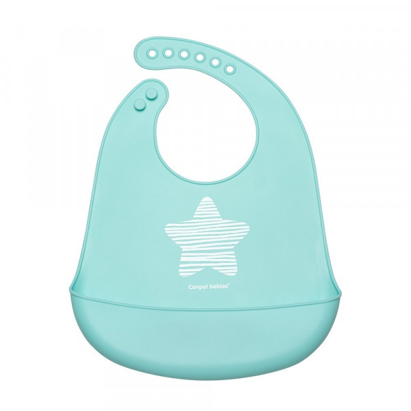 CANPOL BABIES SILIKONSKA PORTIKLA SA DZEPOM PASTEL BLUE 