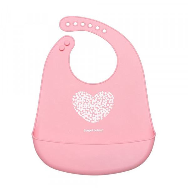CANPOL BABIES SILIKONSKA PORTIKLA SA DZEPOM PASTEL PINK 