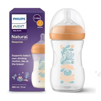 AVENT PLASTICNA FLASICA NATURAL RESPONSE DECO 260ML