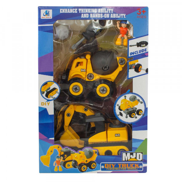 GRAĐEVINSKA VOZILA I FIGURA RASKLOPIVI SET 