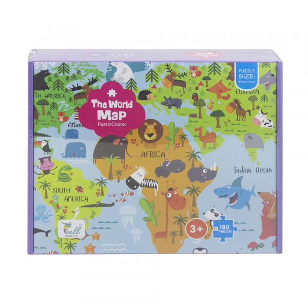 BEST LUCK PUZZLE MAPA SVETA 180 
