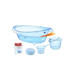 BEBEKEVI SET ZA KUPANJE 5 DELOVA BLUE TRANSPARENT