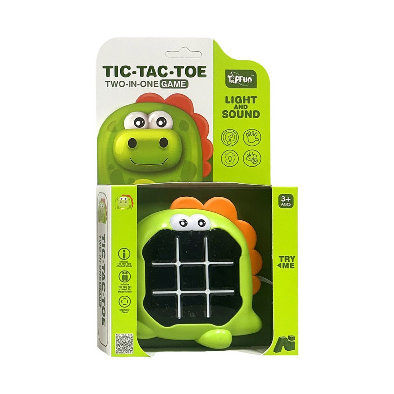 TIC-TAC-TOE 2 IN 1 GAME LIGHT & SOUND DINO 