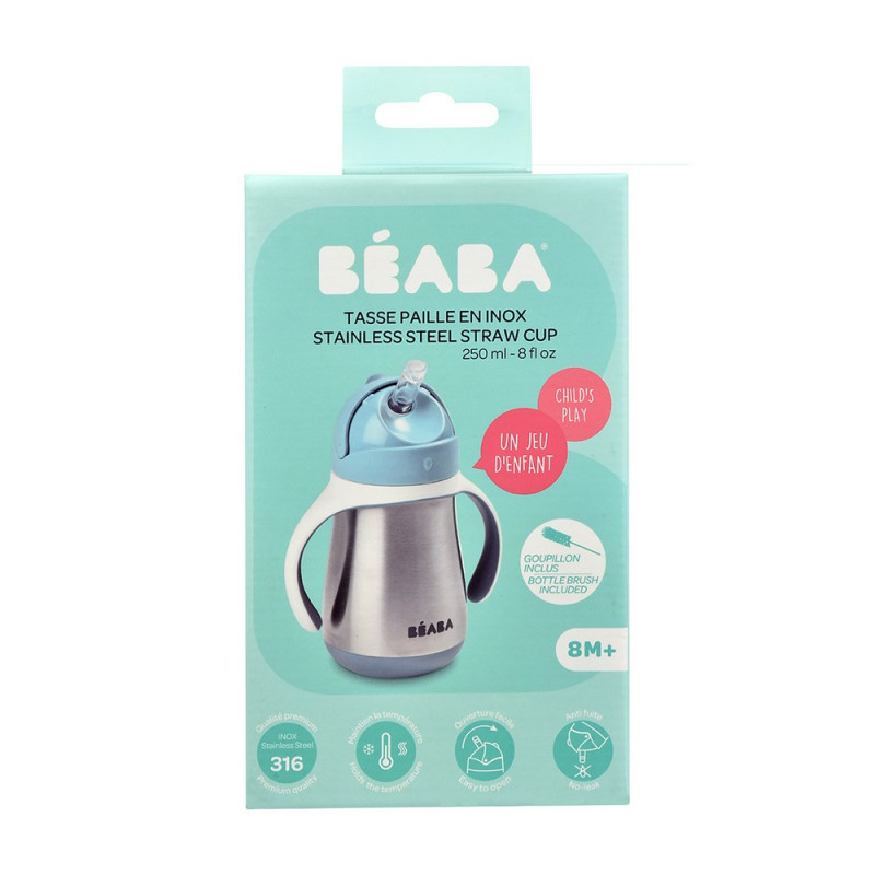 BEABA FLASICA NERDJAJUCI CELIK SA SLAMCICOM 250ML W.BLUE 