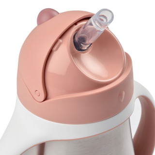 BEABA FLAŠICA NERĐAJUCI CELIK SA SLAMCICOM 250ML O.PINK