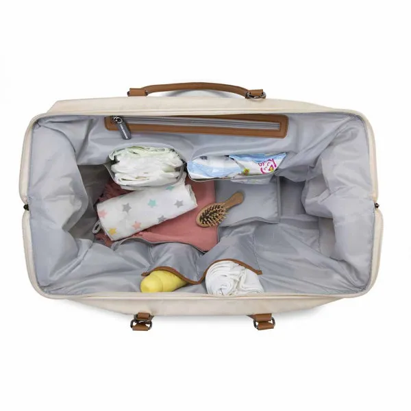 CHILDHOME MOMMY BAG BIG, RUČNA TORBA OFF WHITE 