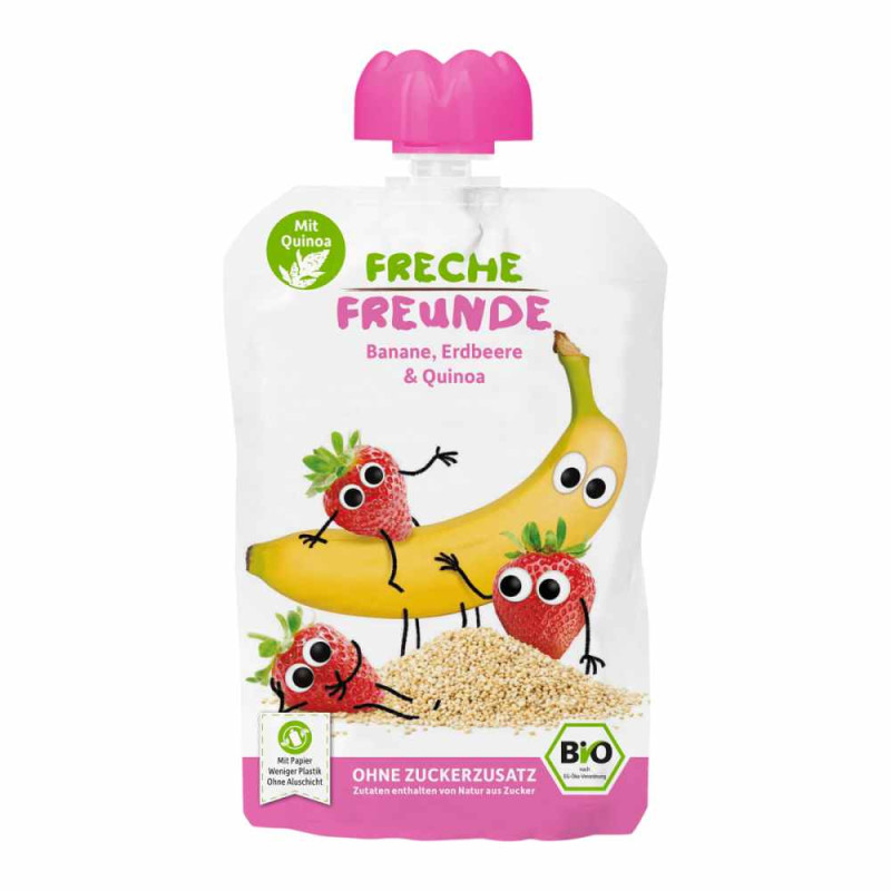 FRECHE ORGANSKA KASA BANANA, JAGODA, KINOA 100G