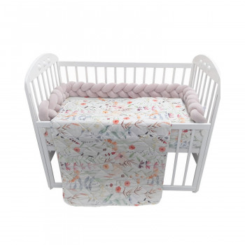 BABY TEKSTIL POSTELJINA 4 DELA CVETNI SVET 