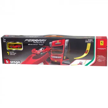 BURAGO FERRARI R P SINGLE LOOP STUNT SET 1:64 