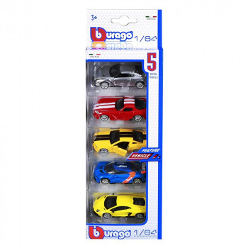 BURAGO AUTIĆI 5-PACK 1:64 