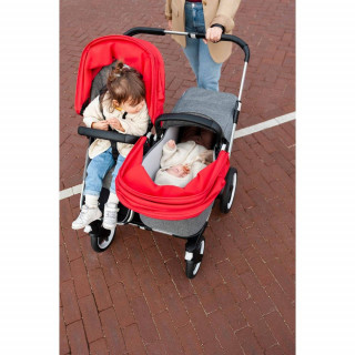 BUGABOO KOLICA DUO SISTEM DONKEY3 ALU/GREY MELANGE-RED