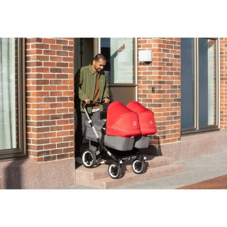 BUGABOO KOLICA DUO SISTEM DONKEY3 ALU/GREY MELANGE-RED