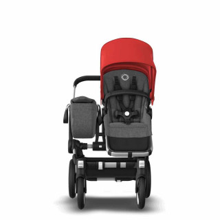 BUGABOO KOLICA DUO SISTEM DONKEY3 ALU/GREY MELANGE-RED