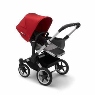 BUGABOO KOLICA DUO SISTEM DONKEY3 ALU/GREY MELANGE-RED
