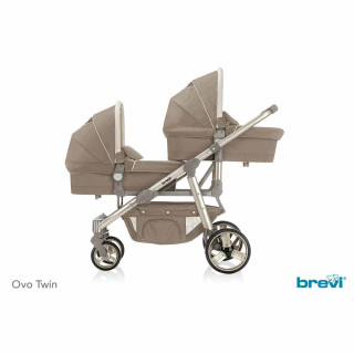 BREVI OVO TWIN BLIZANACKA KOLICA DOVE- BEZ