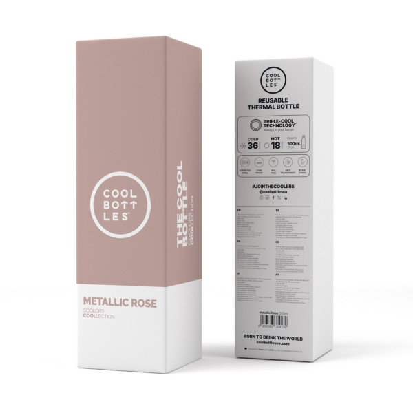 COOL BOTTLES TERMOS METALIK ROZE 500 ML 