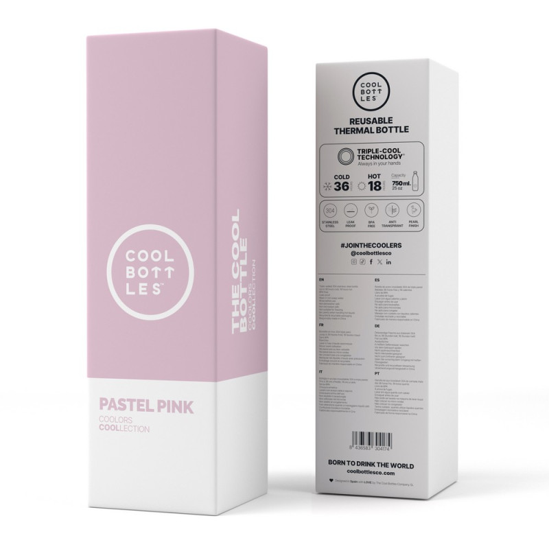 COOL BOTTLES TERMOS PASTEL ROZE 750 ML 