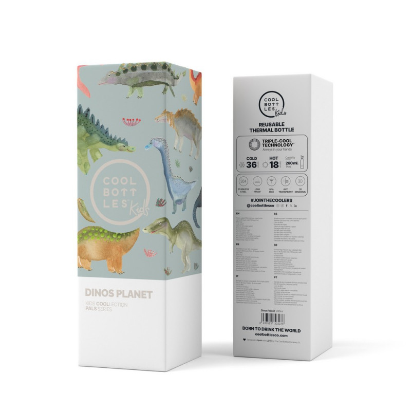COOL BOTTLES TERMOS PLANETA DINOSAURUSA 260 ML 