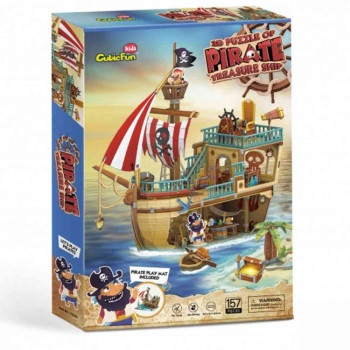 CUBICFUN PUZZLE PIRATE TREASURE SHIP P832h 