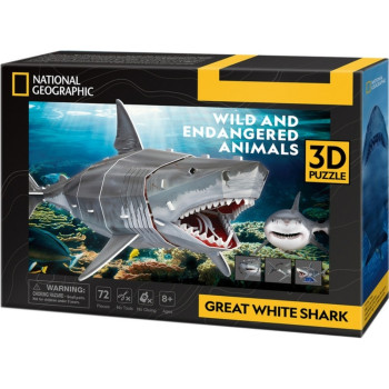 CUBIC FUN PUZZLE GREAT WHITE SHARK DS1098H 