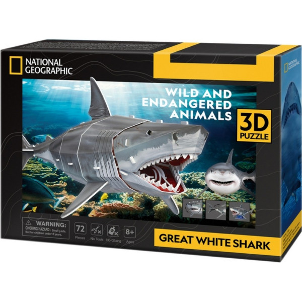 CUBIC FUN PUZZLE GREAT WHITE SHARK DS1098H 