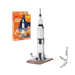 CUBIC FUN PUZZLE SATURN V ROCKET W3198H