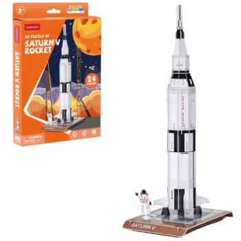 CUBIC FUN PUZZLE SATURN V ROCKET W3198H 