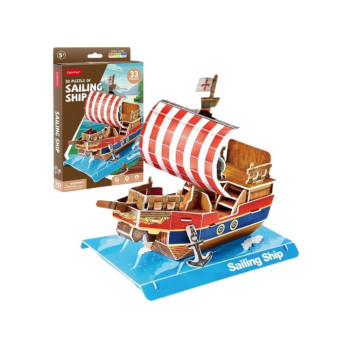 CUBIC FUN PUZZLE SAILING SHIP W3122H 
