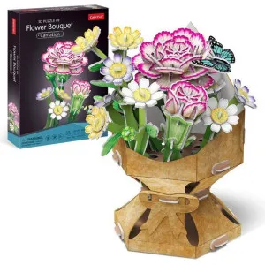 CUBIC FUN PUZZLE FLOWER BOUQUET - CARNATION W3300H