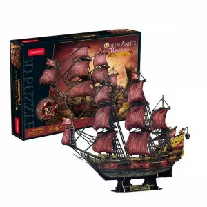 CUBIC FUN PUZZLE QUEEN ANNES REVENGE--ANNIVERSARY RED EIDITION T4040H