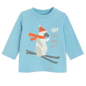 COOL CLUB MAJICA DUG RUKAV LIGHT BLUE 