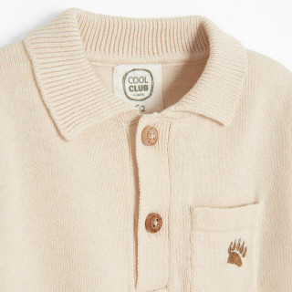 COOL CLUB MAJICA DUG RUKAV BEIGE MELANGE