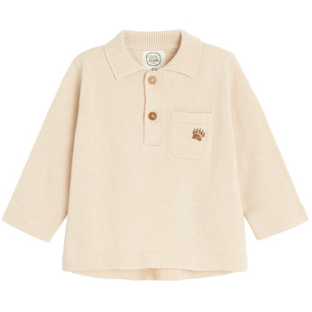 COOL CLUB MAJICA DUG RUKAV BEIGE MELANGE 