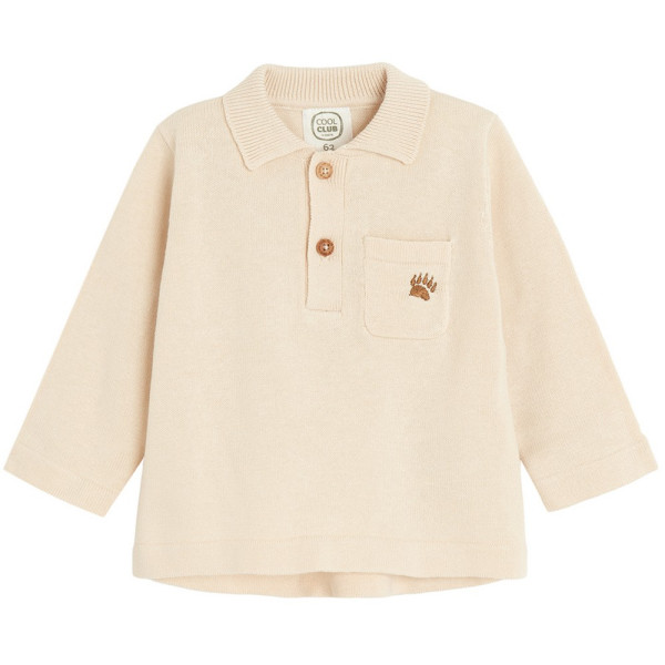 COOL CLUB MAJICA DUG RUKAV BEIGE MELANGE