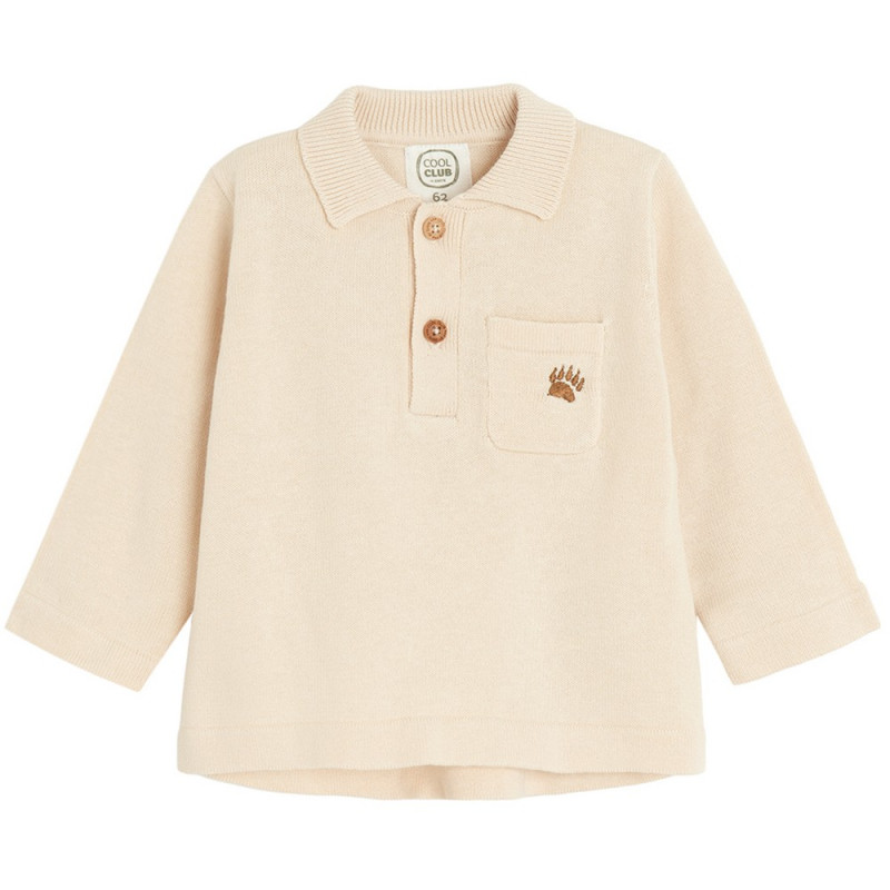 COOL CLUB MAJICA DUG RUKAV BEIGE MELANGE