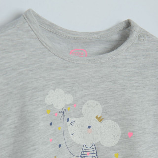 COOL CLUB MAJICA DUG RUKAV GREY MELANGE