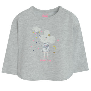 COOL CLUB MAJICA DUG RUKAV GREY MELANGE